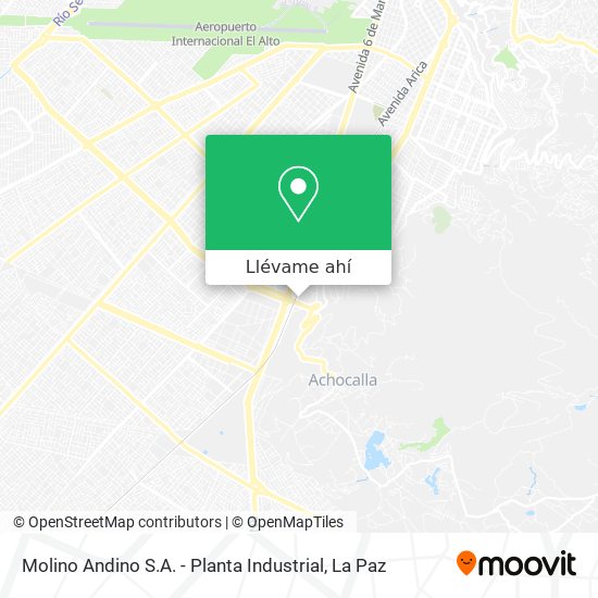Mapa de Molino Andino S.A. - Planta Industrial