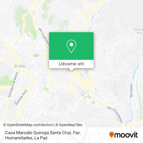 Mapa de Casa Marcelo Quiroga Santa Cruz. Fac. Humanidades