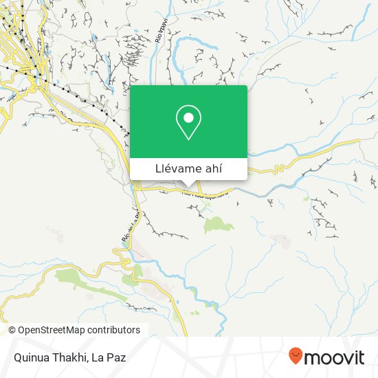 Mapa de Quinua Thakhi, Avenida Montenegro San Miguel, Nuestra Señora de La Paz