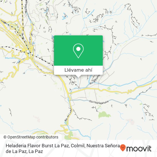 Mapa de Heladeria Flavor Burst La Paz, Colmil, Nuestra Señora de La Paz