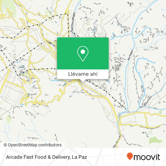 Mapa de Arcade Fast Food & Delivery, Avenida 14 de Septiembre Alto Obrajes, Nuestra Señora de La Paz