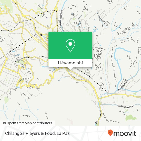 Mapa de Chilango's Players & Food, Avenida Hernando Silez Obrajes, Nuestra Señora de La Paz
