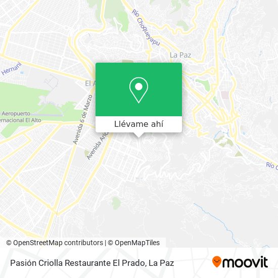 Mapa de Pasión Criolla Restaurante El Prado