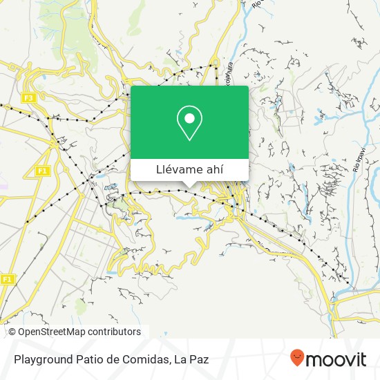 Mapa de Playground Patio de Comidas, Mendez Arcos Sopocachi, Nuestra Señora de La Paz