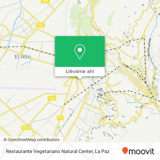Mapa de Restaurante Vegetariano Natural Center, Avenida Antofagasta El Alto, El Alto