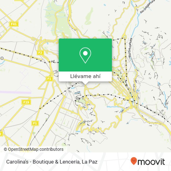 Mapa de Carolina's - Boutique & Lencería, Jaimes Freyre Tacagua, Nuestra Señora de La Paz
