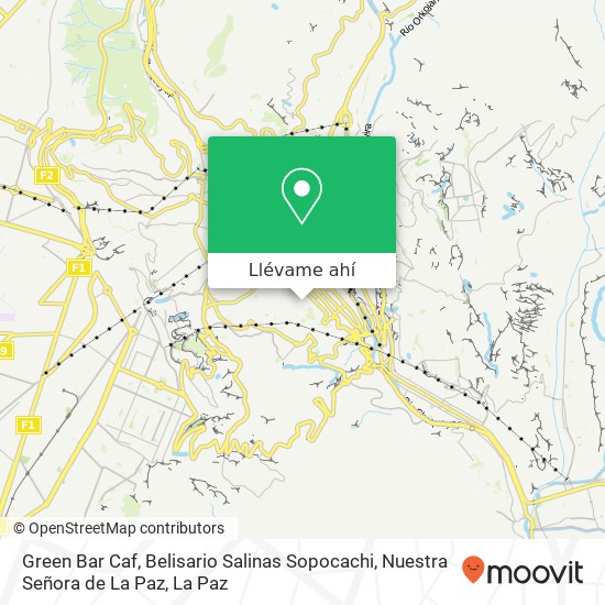 Mapa de Green Bar Caf, Belisario Salinas Sopocachi, Nuestra Señora de La Paz