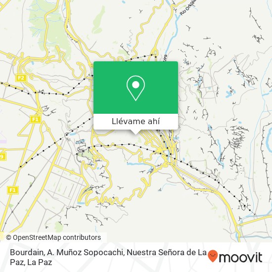 Mapa de Bourdain, A. Muñoz Sopocachi, Nuestra Señora de La Paz