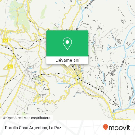 Mapa de Parrilla Casa Argentina, Avenida 6 de Agosto San Jorge, Nuestra Señora de La Paz