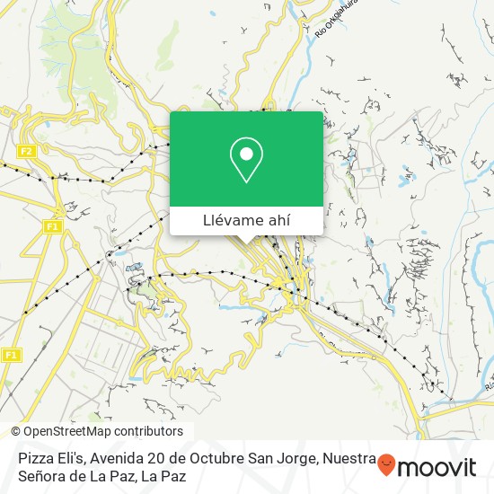 Mapa de Pizza Eli's, Avenida 20 de Octubre San Jorge, Nuestra Señora de La Paz