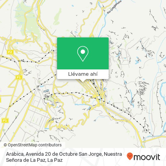 Mapa de Arábica, Avenida 20 de Octubre San Jorge, Nuestra Señora de La Paz