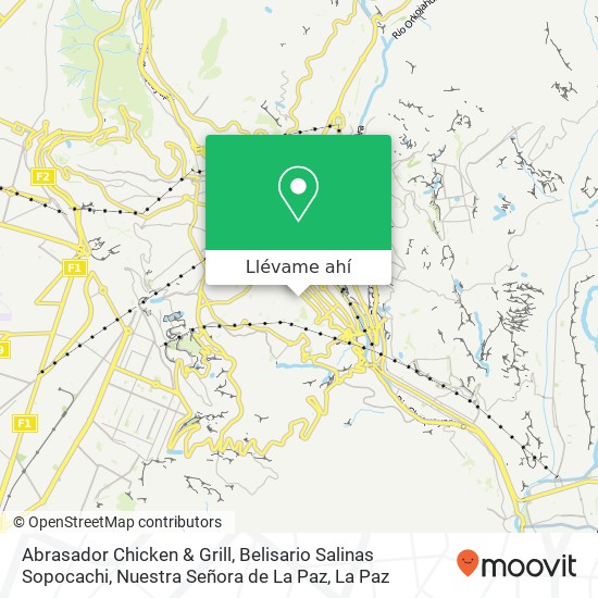Mapa de Abrasador Chicken & Grill, Belisario Salinas Sopocachi, Nuestra Señora de La Paz