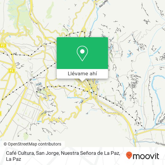 Mapa de Café Cultura, San Jorge, Nuestra Señora de La Paz