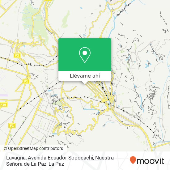 Mapa de Lavagna, Avenida Ecuador Sopocachi, Nuestra Señora de La Paz