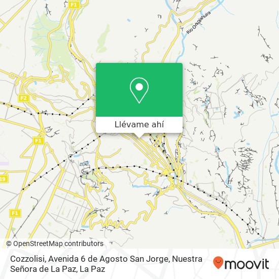 Mapa de Cozzolisi, Avenida 6 de Agosto San Jorge, Nuestra Señora de La Paz