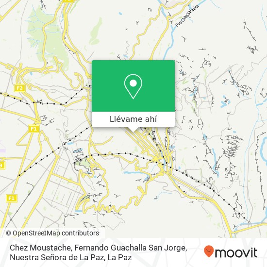 Mapa de Chez Moustache, Fernando Guachalla San Jorge, Nuestra Señora de La Paz