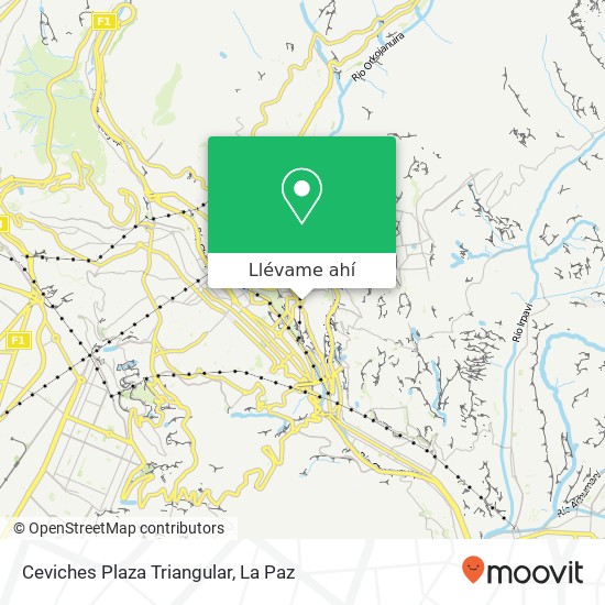 Mapa de Ceviches Plaza Triangular, Avenida Argentina Miraflores Bajo, Nuestra Señora de La Paz
