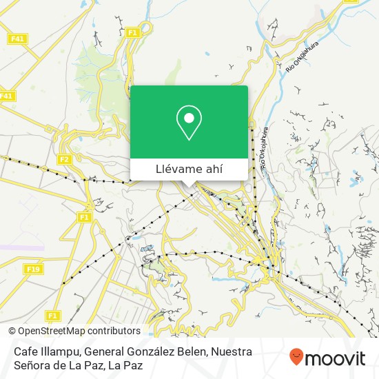 Mapa de Cafe Illampu, General González Belen, Nuestra Señora de La Paz