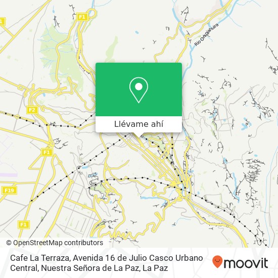 Mapa de Cafe La Terraza, Avenida 16 de Julio Casco Urbano Central, Nuestra Señora de La Paz