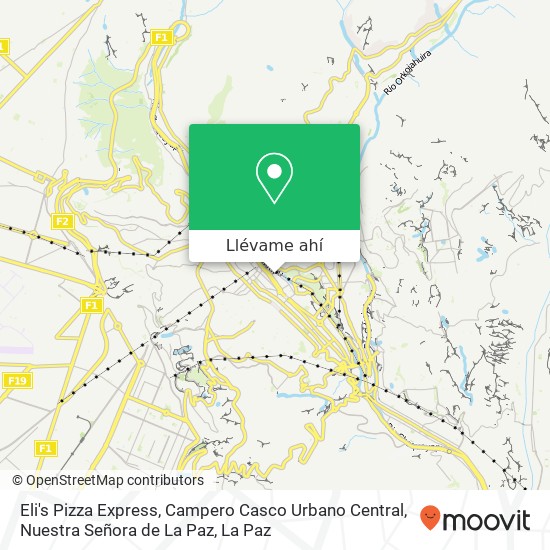 Mapa de Eli's Pizza Express, Campero Casco Urbano Central, Nuestra Señora de La Paz