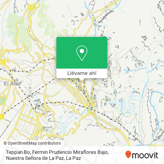 Mapa de Teppan.Bo, Fermín Prudencio Miraflores Bajo, Nuestra Señora de La Paz