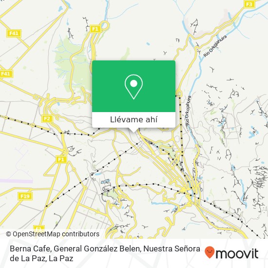 Mapa de Berna Cafe, General González Belen, Nuestra Señora de La Paz
