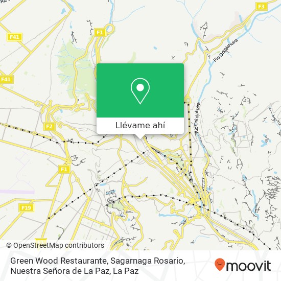 Mapa de Green Wood Restaurante, Sagarnaga Rosario, Nuestra Señora de La Paz