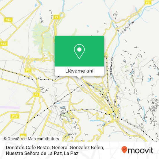 Mapa de Donato's Cafe Resto, General González Belen, Nuestra Señora de La Paz