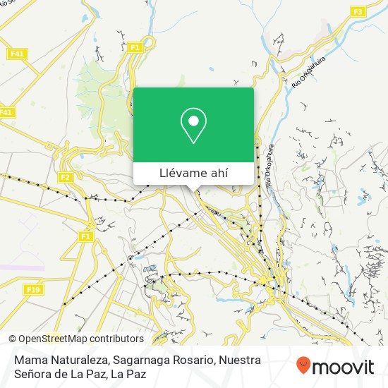 Mapa de Mama Naturaleza, Sagarnaga Rosario, Nuestra Señora de La Paz