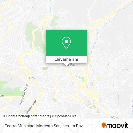 Mapa de Teatro Municipal Modesta Sanjines
