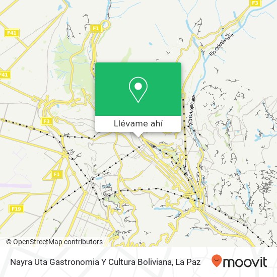 Mapa de Nayra Uta Gastronomia Y Cultura Boliviana, Murillo Belen, Nuestra Señora de La Paz