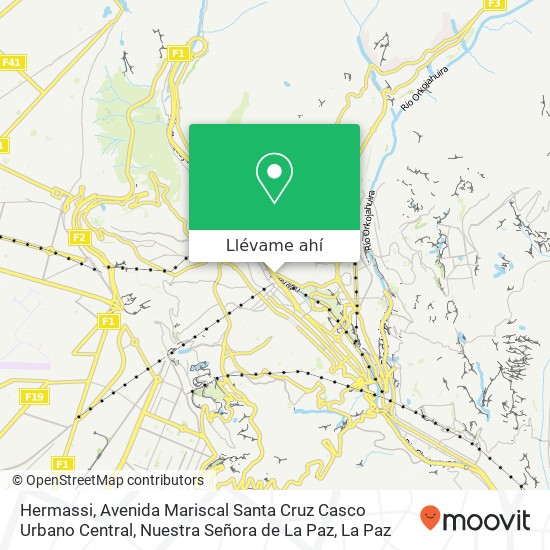 Mapa de Hermassi, Avenida Mariscal Santa Cruz Casco Urbano Central, Nuestra Señora de La Paz