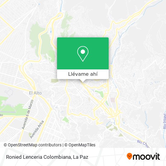Mapa de Ronied Lenceria Colombiana