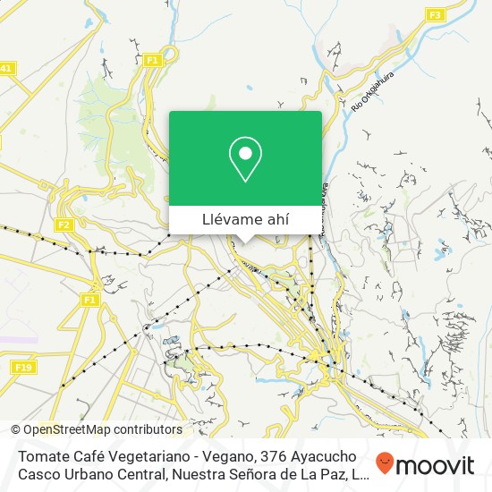 Mapa de Tomate Café Vegetariano - Vegano, 376 Ayacucho Casco Urbano Central, Nuestra Señora de La Paz