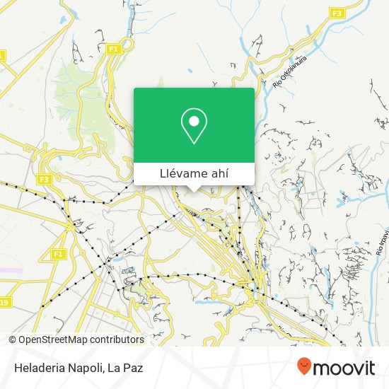 Mapa de Heladeria Napoli, Ballivian Casco Urbano Central, Nuestra Señora de La Paz
