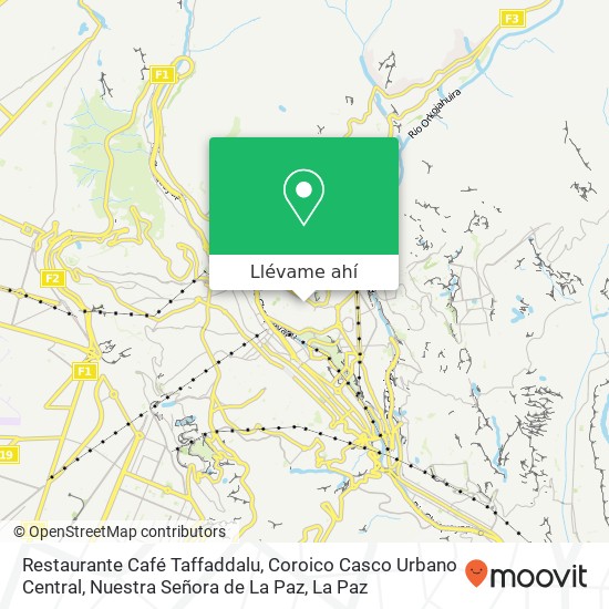 Mapa de Restaurante Café Taffaddalu, Coroico Casco Urbano Central, Nuestra Señora de La Paz