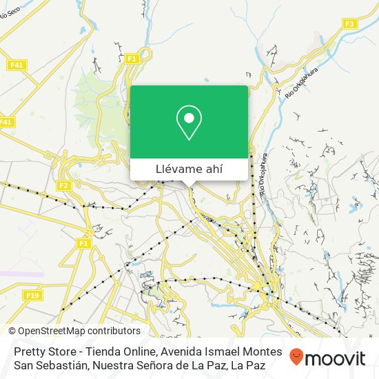 Mapa de Pretty Store - Tienda Online, Avenida Ismael Montes San Sebastián, Nuestra Señora de La Paz