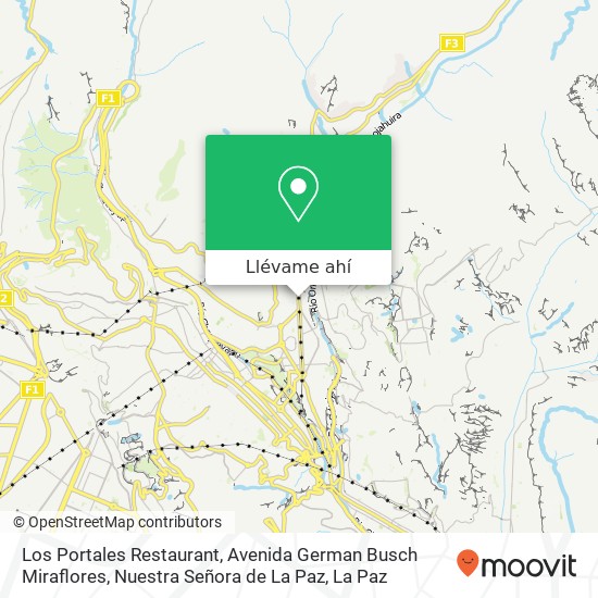 Mapa de Los Portales Restaurant, Avenida German Busch Miraflores, Nuestra Señora de La Paz