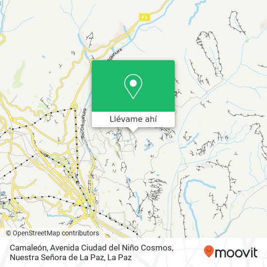 Mapa de Camaleón, Avenida Ciudad del Niño Cosmos, Nuestra Señora de La Paz