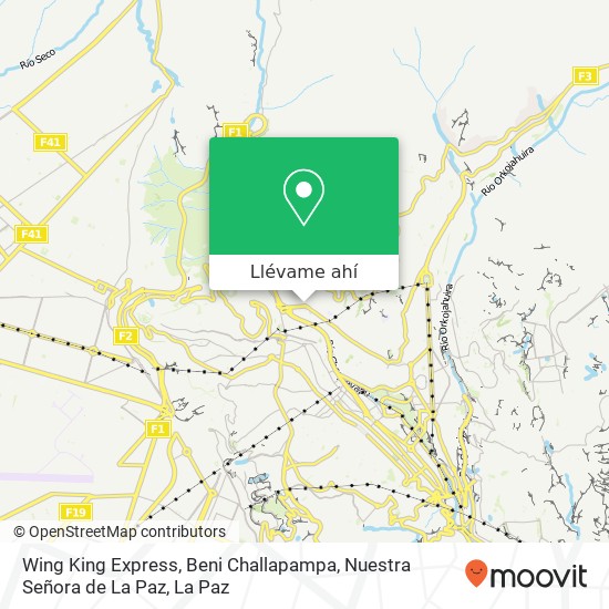 Mapa de Wing King Express, Beni Challapampa, Nuestra Señora de La Paz