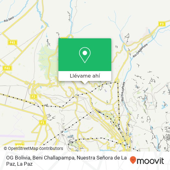 Mapa de OG Bolivia, Beni Challapampa, Nuestra Señora de La Paz
