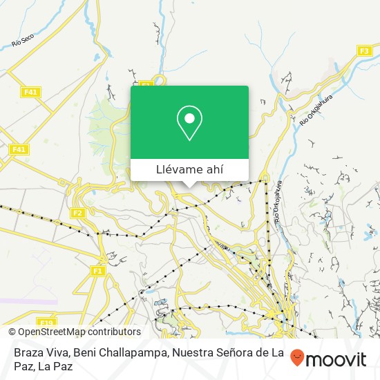 Mapa de Braza Viva, Beni Challapampa, Nuestra Señora de La Paz