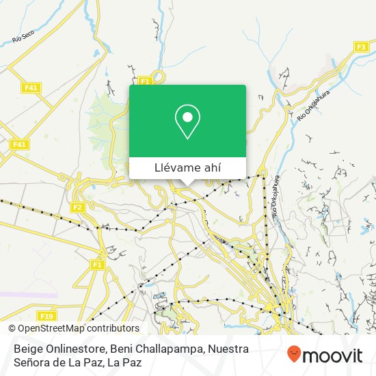 Mapa de Beige Onlinestore, Beni Challapampa, Nuestra Señora de La Paz