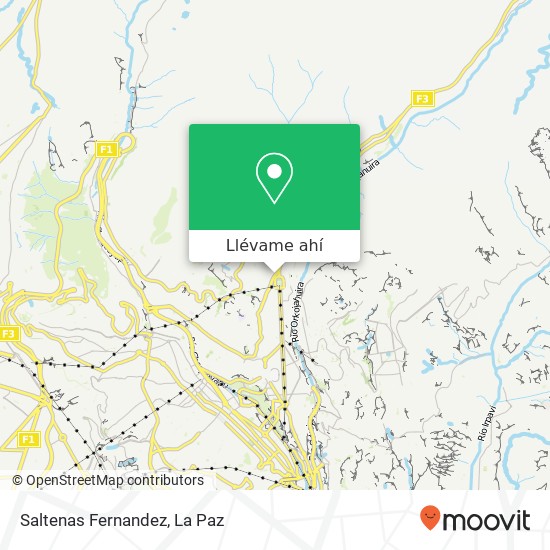 Mapa de Saltenas Fernandez, Tejada Sorzano Alto Miraflores, Nuestra Señora de La Paz