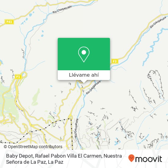 Mapa de Baby Depot, Rafael Pabon Villa El Carmen, Nuestra Señora de La Paz