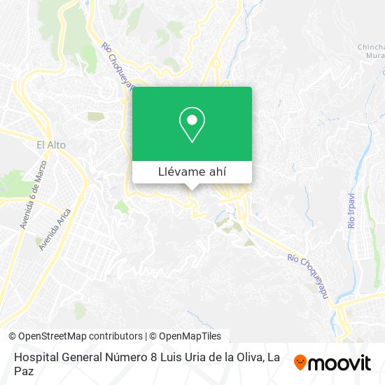 Mapa de Hospital General Número 8 Luis Uria de la Oliva