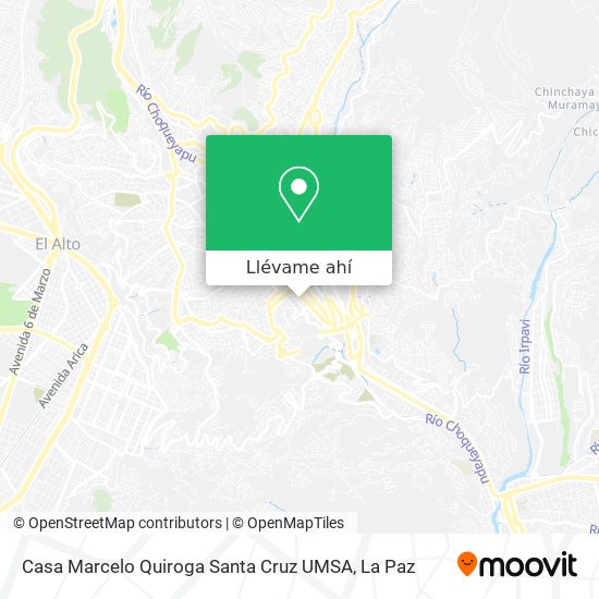 Mapa de Casa Marcelo Quiroga Santa  Cruz UMSA