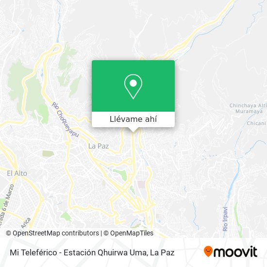 Mapa de Mi Teleférico - Estación Qhuirwa Uma