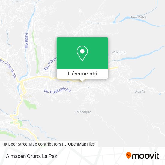 Mapa de Almacen Oruro