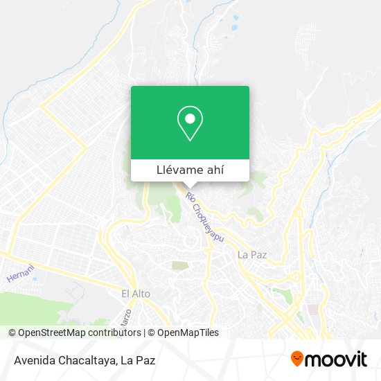 Mapa de Avenida Chacaltaya